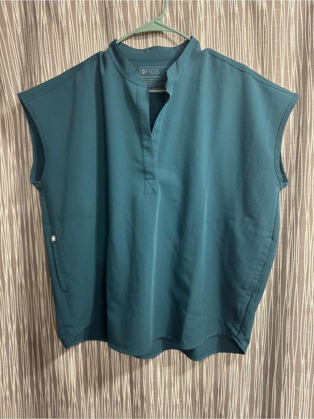 FIGS Teal Rafaela Scrub Top